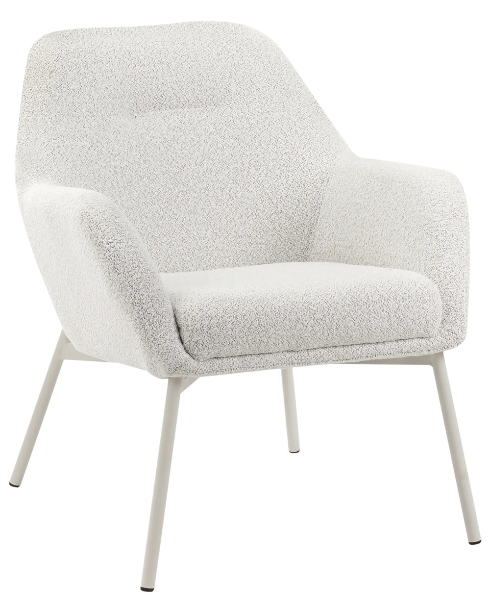 White textured armchair on a white background
