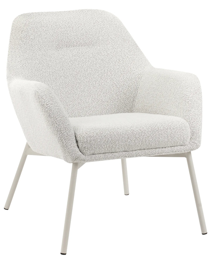 White textured armchair on a white background