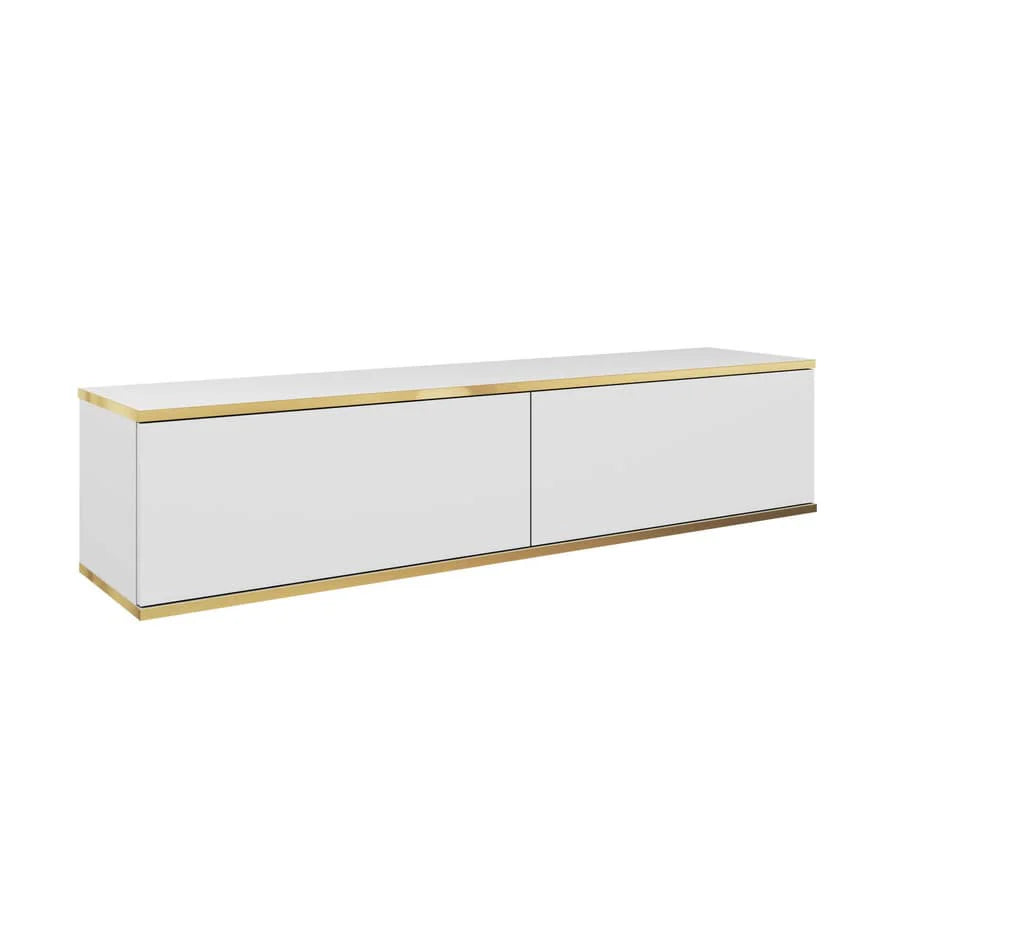 Oro Floating TV Cabinet in White Matt 