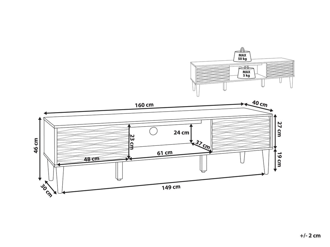 TV Stand Dark Brown Desarie