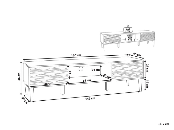 TV Stand Dark Brown Desarie