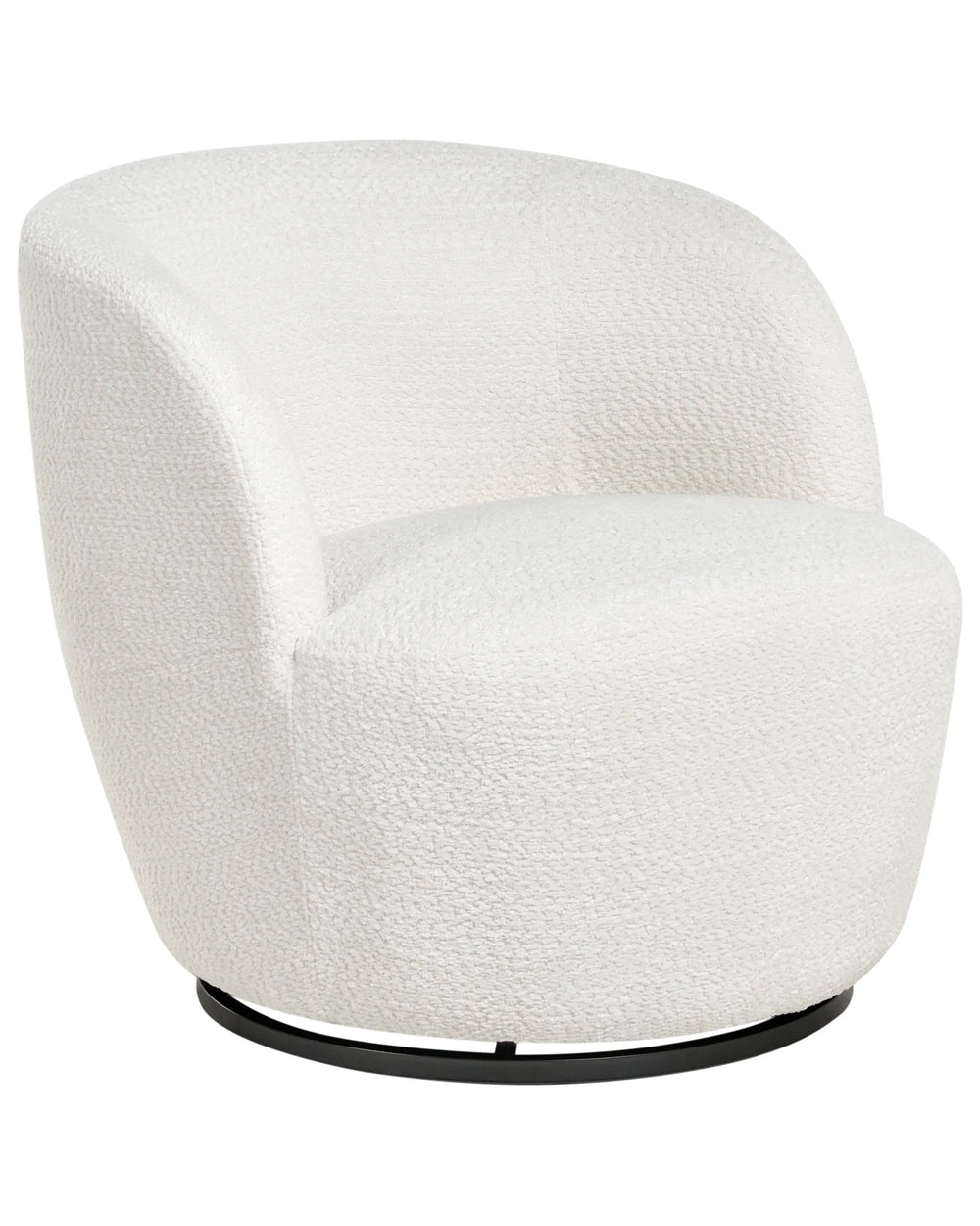 White textured armchair on a white background