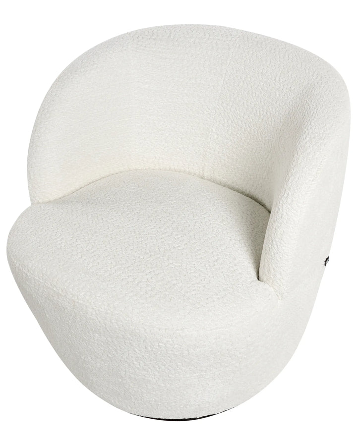 Kuolpa Swivel Armchair Chenille Off-White