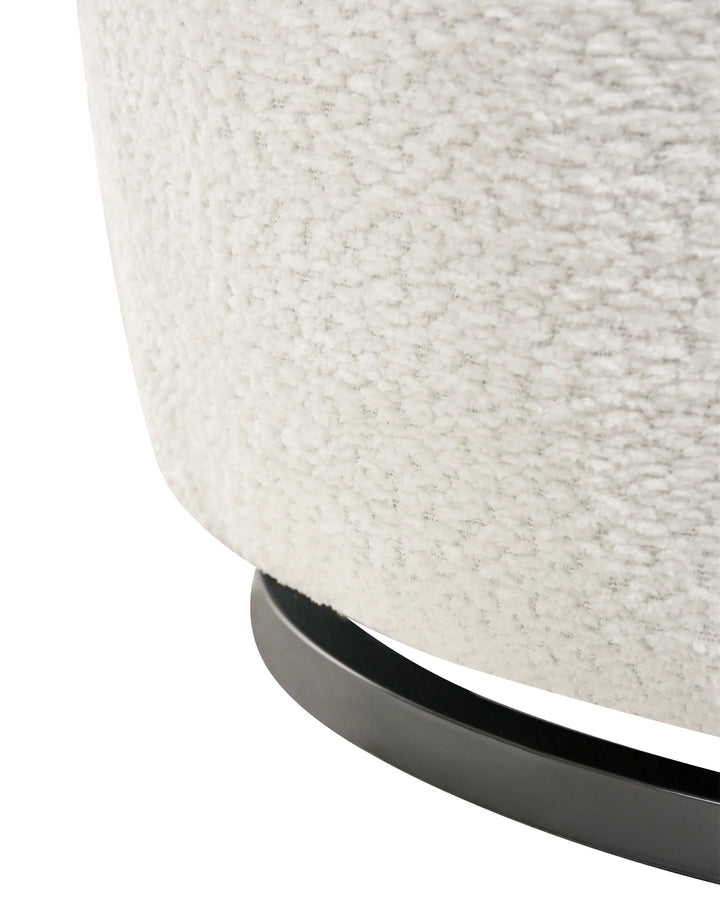 Kuolpa Swivel Armchair Chenille Off-White