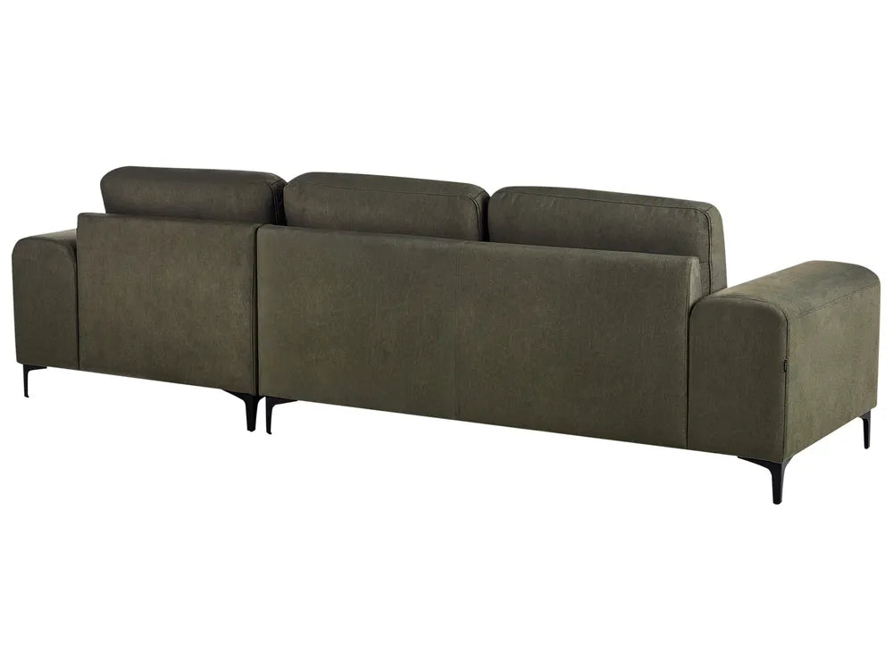 Corner Sofa 4 Seater Fabric Dark Green Left Hand Viola