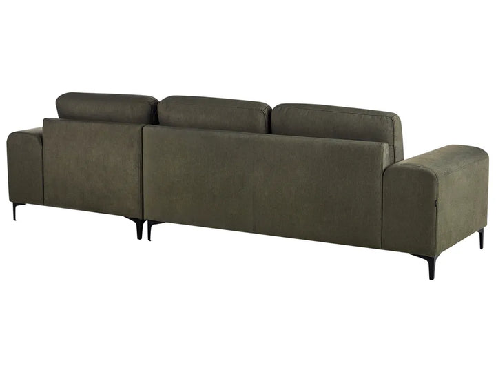 Corner Sofa 4 Seater Fabric Dark Green Left Hand Viola