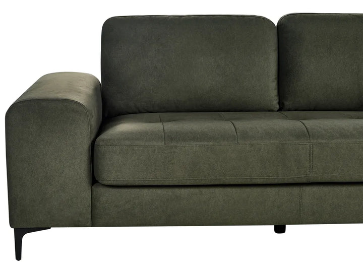 Corner Sofa 4 Seater Fabric Dark Green Left Hand Viola
