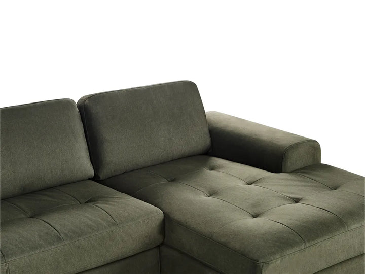 Corner Sofa 4 Seater Fabric Dark Green Left Hand Viola