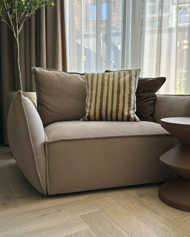Armchair Fabric Taupe Lizetta