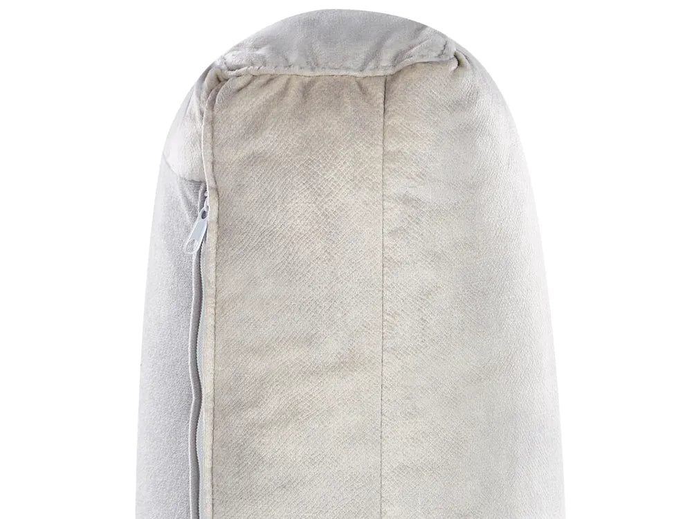 Corner Sofa 4 Seater Fabric Light Beige Left Hand Viola