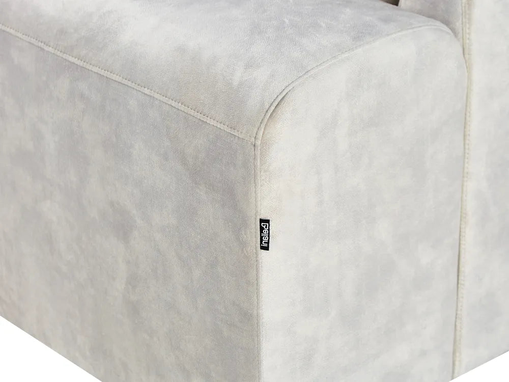 Corner Sofa 4 Seater Fabric Light Beige Left Hand Viola