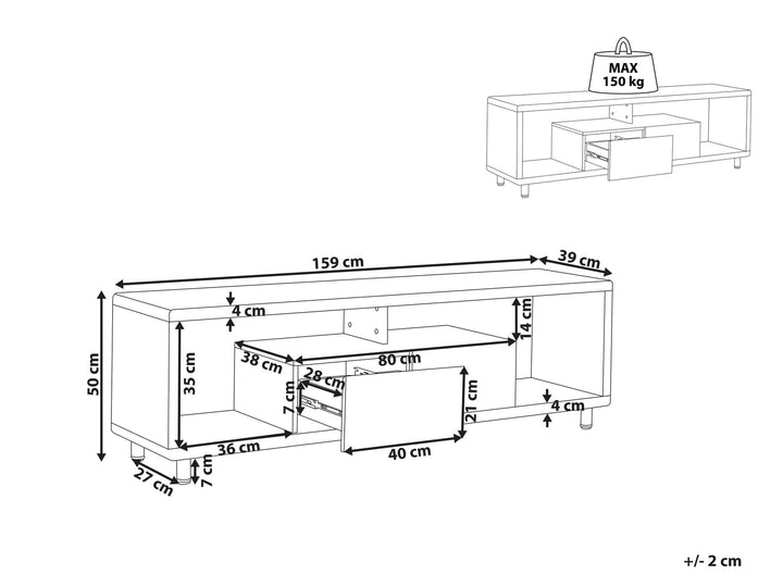 TV Stand White Bhhatu