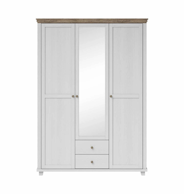 Evora 19 Hinged Wardrobe - Oak Lefkas & Abisko Ash Finish with Spacious Storage