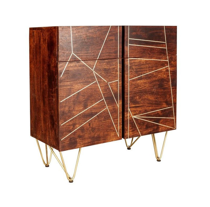 Dark Gold 2 Door Medium Sideboard