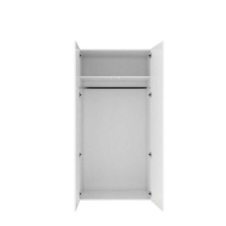  Futura Gorgeous Hinged Door Wardrobe in White Gloss & Oak Riviera - Ideal for Smaller Rooms