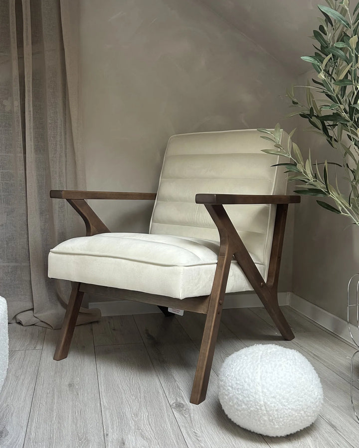 Kisa Armchair Velvet Off-White