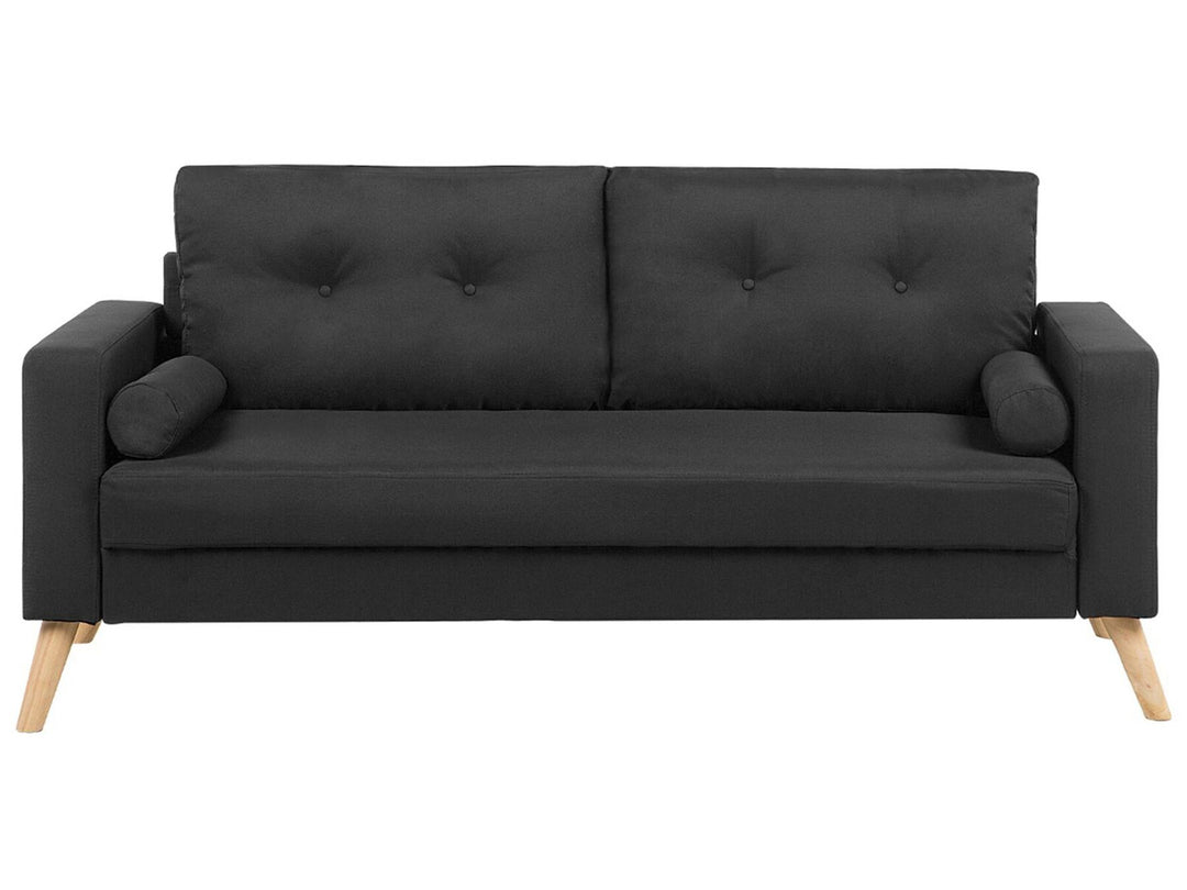 Kalmar 2 Seater Fabric Sofa Black