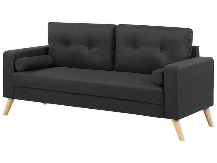 Kalmar 2 Seater Fabric Sofa Black