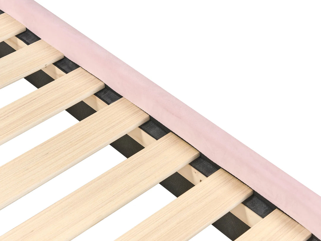 Kids Bed Rabbit Velvet 90 x 200 cm Pink Ariani