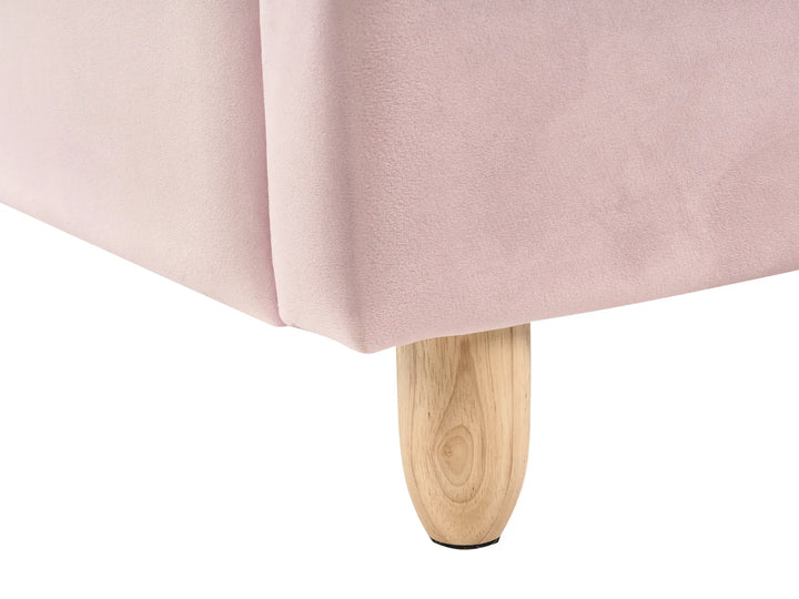 Kids Bed Rabbit Velvet 90 x 200 cm Pink Ariani