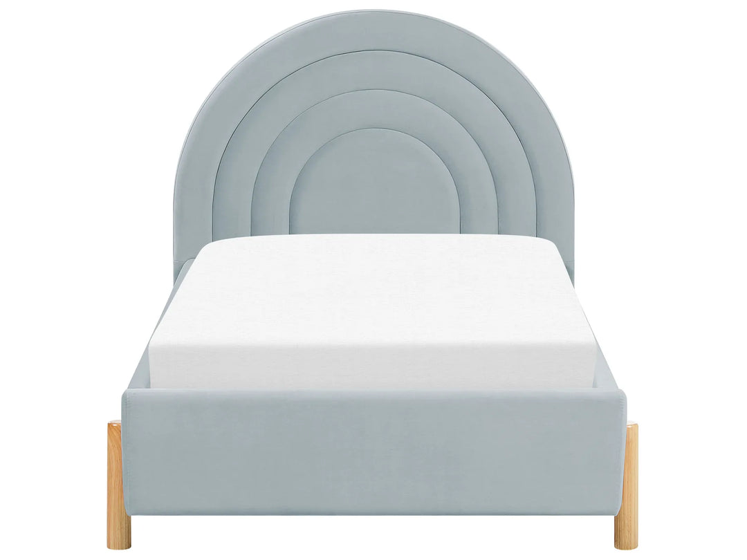 Kids Bed Velvet 90 x 200 cm Light Blue Berlin