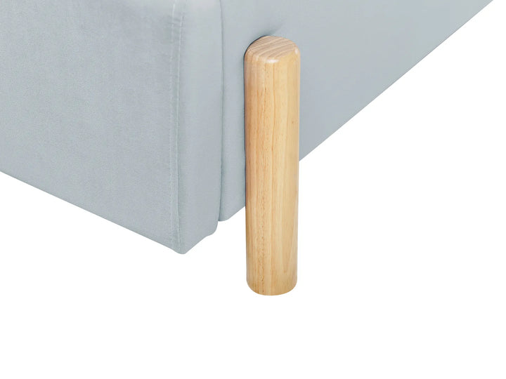 Kids Bed Velvet 90 x 200 cm Light Blue Berlin