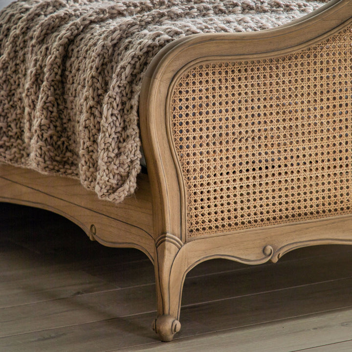 Weathered Cane Bed King 150x200 Minier