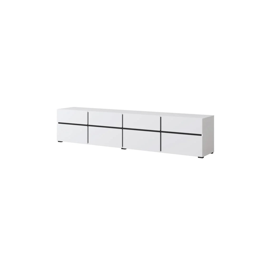 Kross 40 TV Cabinet 225cm White W225cm x H48cm x D40cm