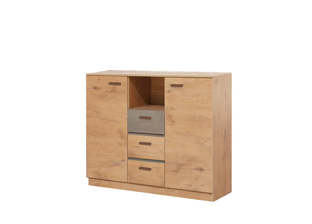 Effect Chest of Drawers in Oak Lancelot - Natural and Elegant