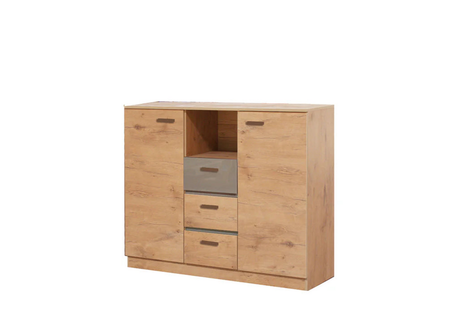 Effect Chest of Drawers in Oak Lancelot - Natural and Elegant