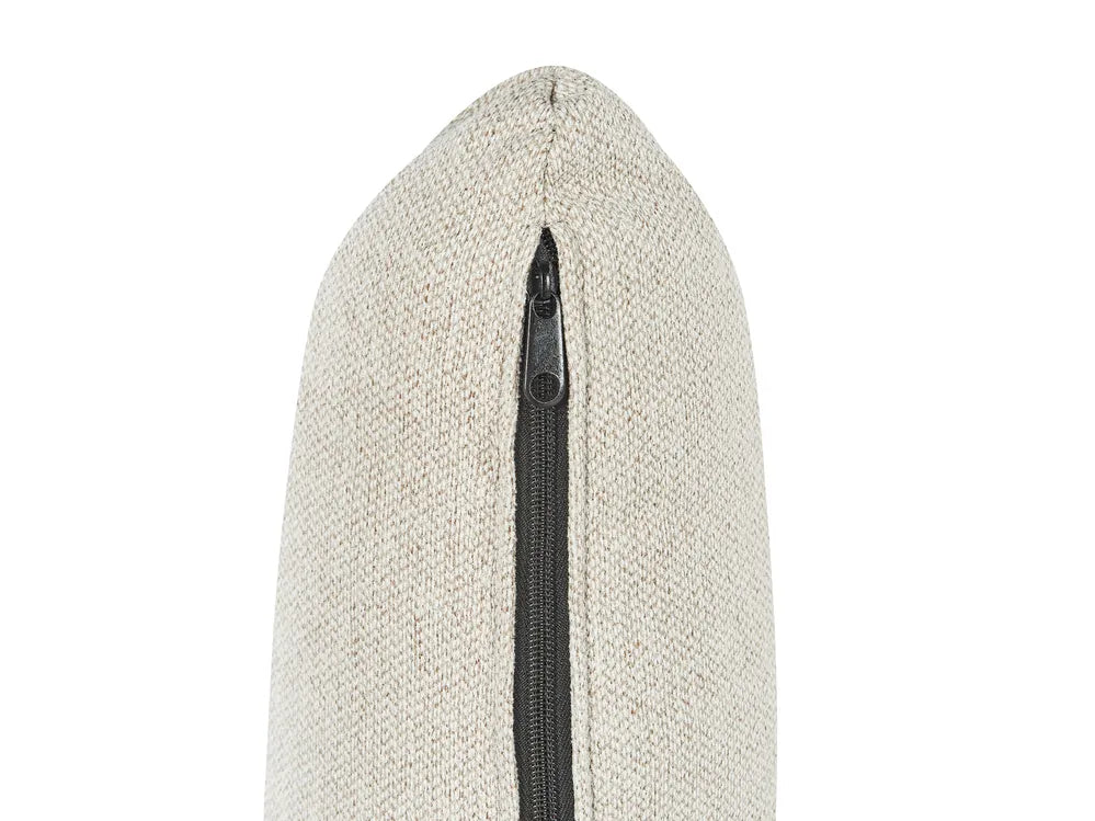 Corner Sofa 4 Seater Fabric Light Beige Left Hand Caudill