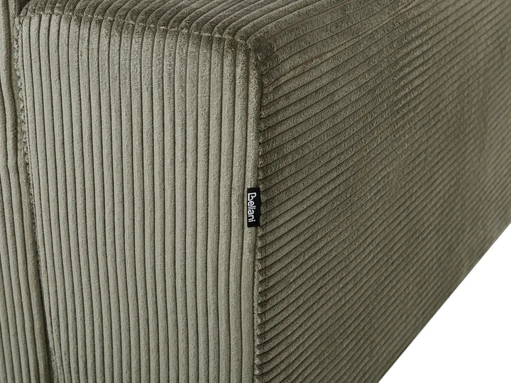 Corner Sofa 4 Seater Corduroy Green Right Hand Kaemon