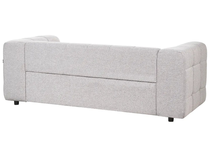 Sofa 3 Seater Fabric Light Grey Syd