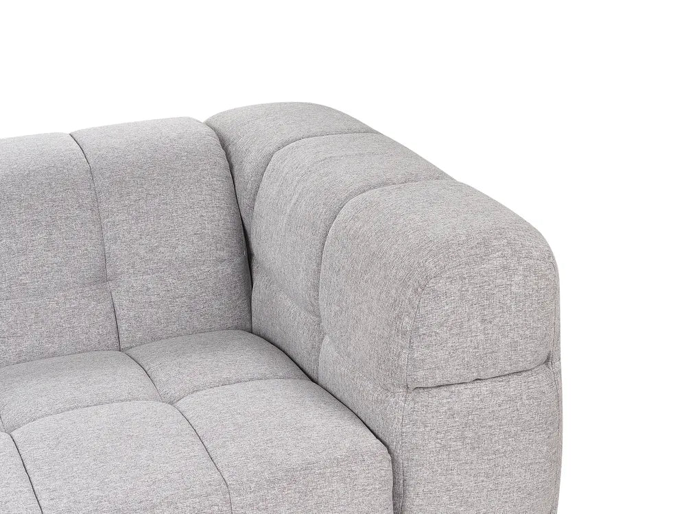 Sofa 3 Seater Fabric Light Grey Syd