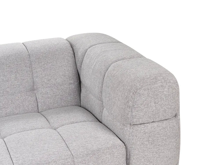 Sofa 3 Seater Fabric Light Grey Syd