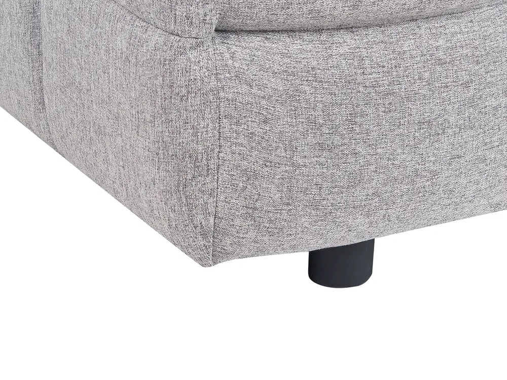 Sofa 3 Seater Fabric Light Grey Syd