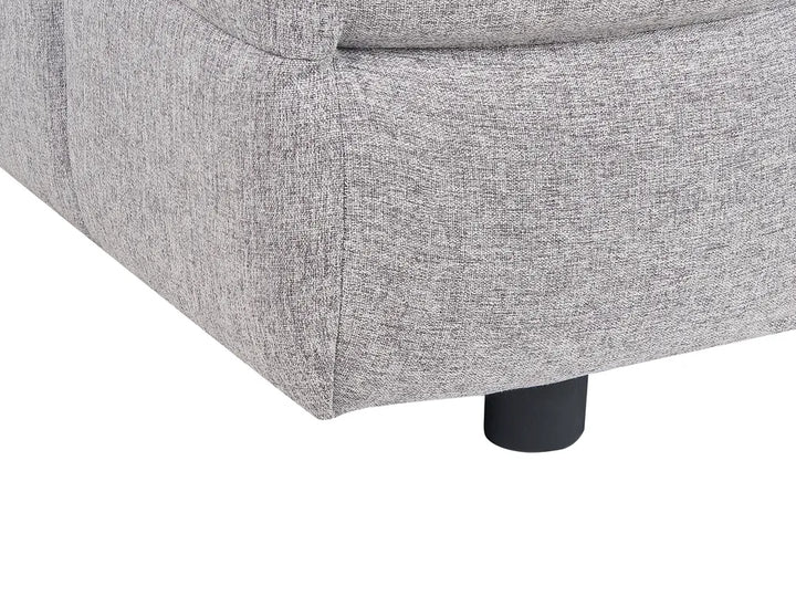 Sofa 3 Seater Fabric Light Grey Syd