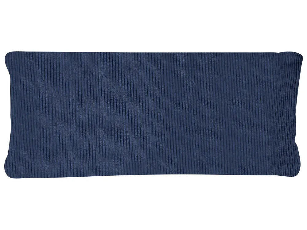 Corner Sofa 4 Seater Corduroy Dark Blue Left Hand Lippa