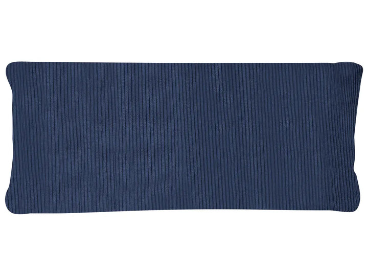 Corner Sofa 4 Seater Corduroy Dark Blue Left Hand Lippa