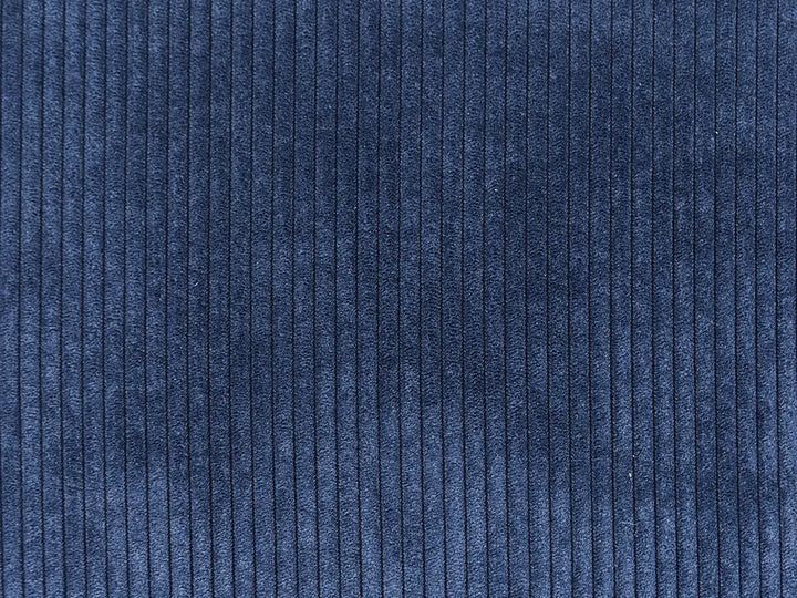 Corner Sofa 4 Seater Corduroy Dark Blue Left Hand Lippa