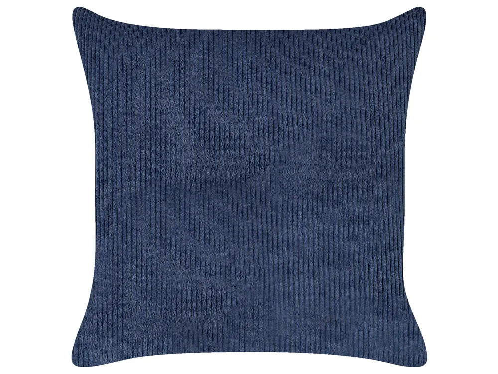 Corner Sofa 4 Seater Corduroy Dark Blue Left Hand Lippa