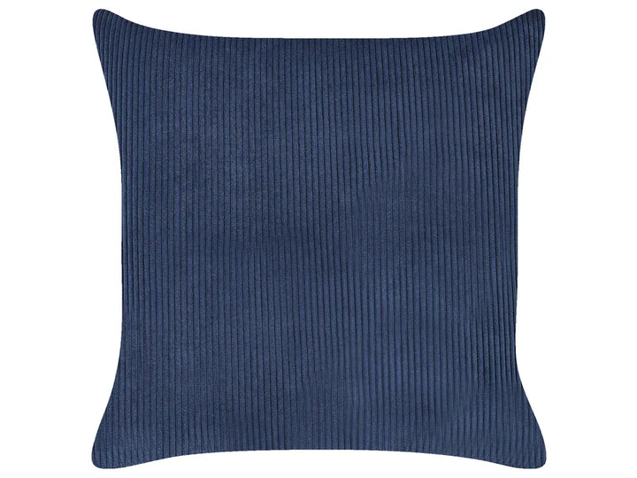 Corner Sofa 4 Seater Corduroy Dark Blue Left Hand Lippa