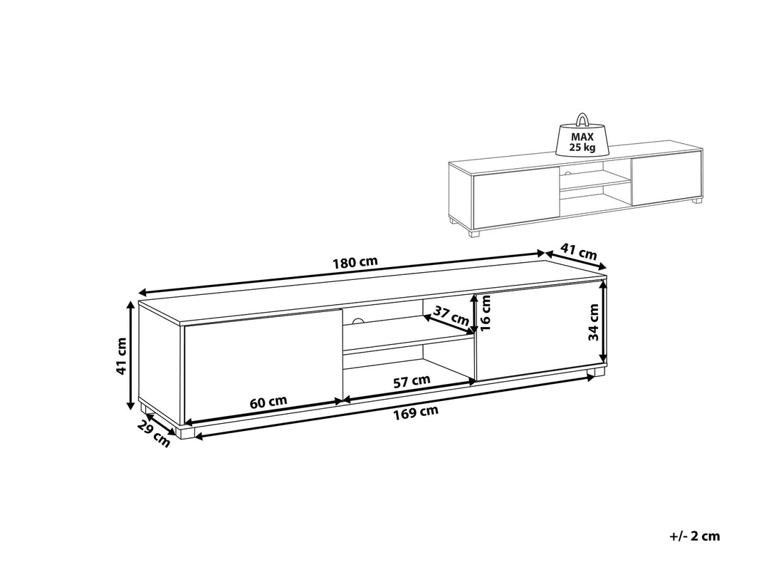 TV Stand Brown/ White Cesilee