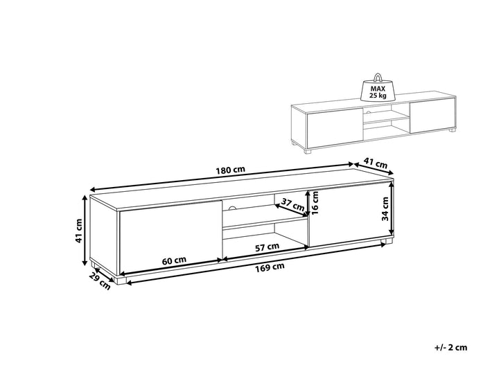 TV Stand Brown/ White Cesilee
