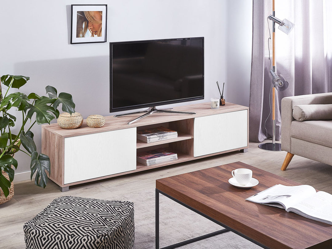 TV Stand Brown/ White Lincoln
