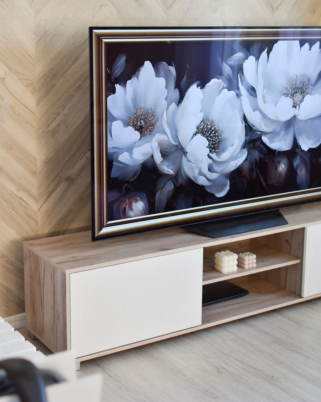 TV Stand Brown/ White Cesilee
