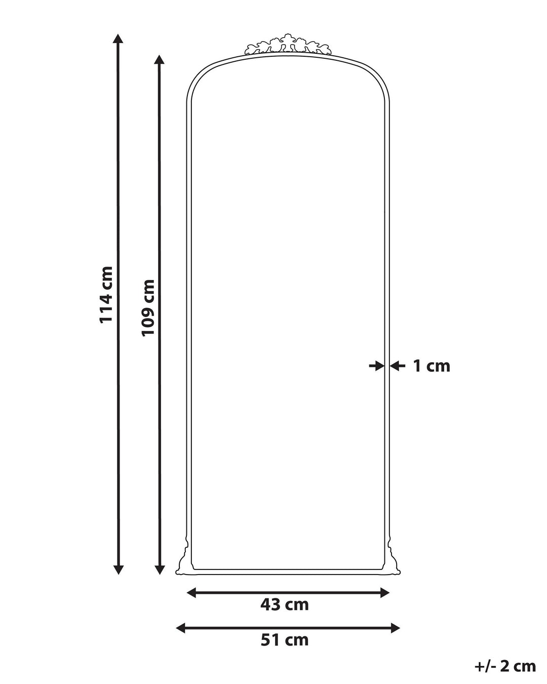 Livry Wall Mirror Metal Black