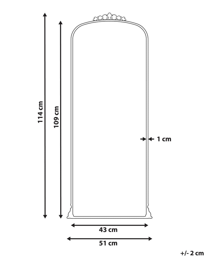 Livry Wall Mirror Metal Black