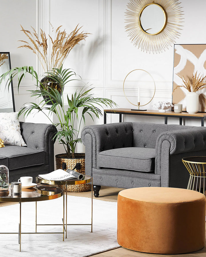 Armchair Fabric Grey Bostrom
