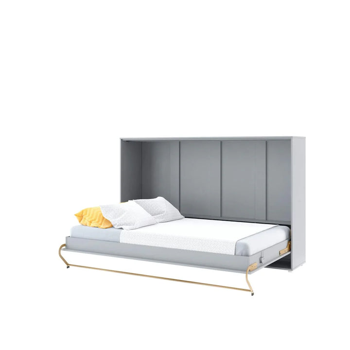 Kizer Horizontal Wall Bed Concept 120cm with Over Bed Unit Grey Matt CP-05